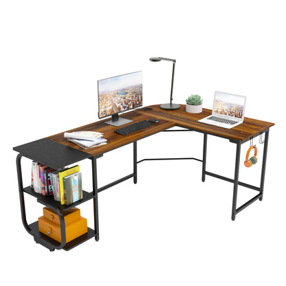 L Shaped Office Desk Reversible Corner Computer Desk for Home Office