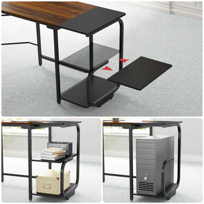 L Shaped Office Desk Reversible Corner Computer Desk for Home Office